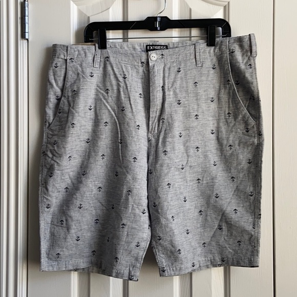 🆕 NWT EXPRESS Men’s linen blend shorts 38 - Picture 1 of 5